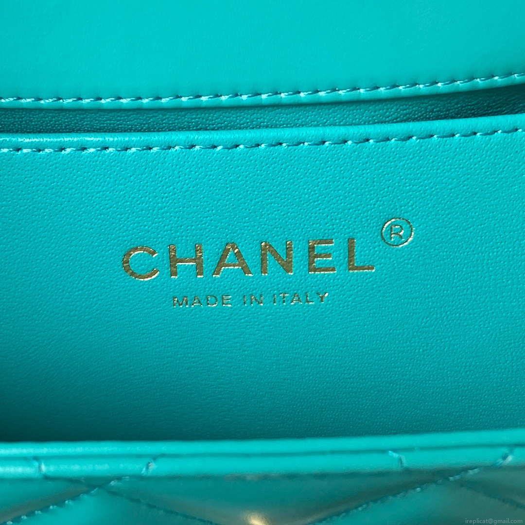 Chanel AS2615 Woc Wallet on Chain with Gold Charm Mini Vintage Calfskin Bag