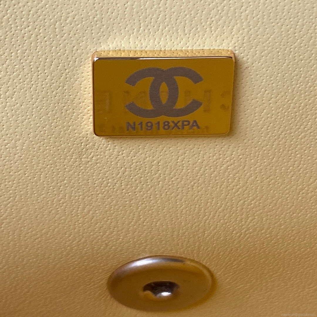 Chanel AS2649 Woc Wallet on Chain with Gold Charm Small Vintage Calfskin Bag Yellow
