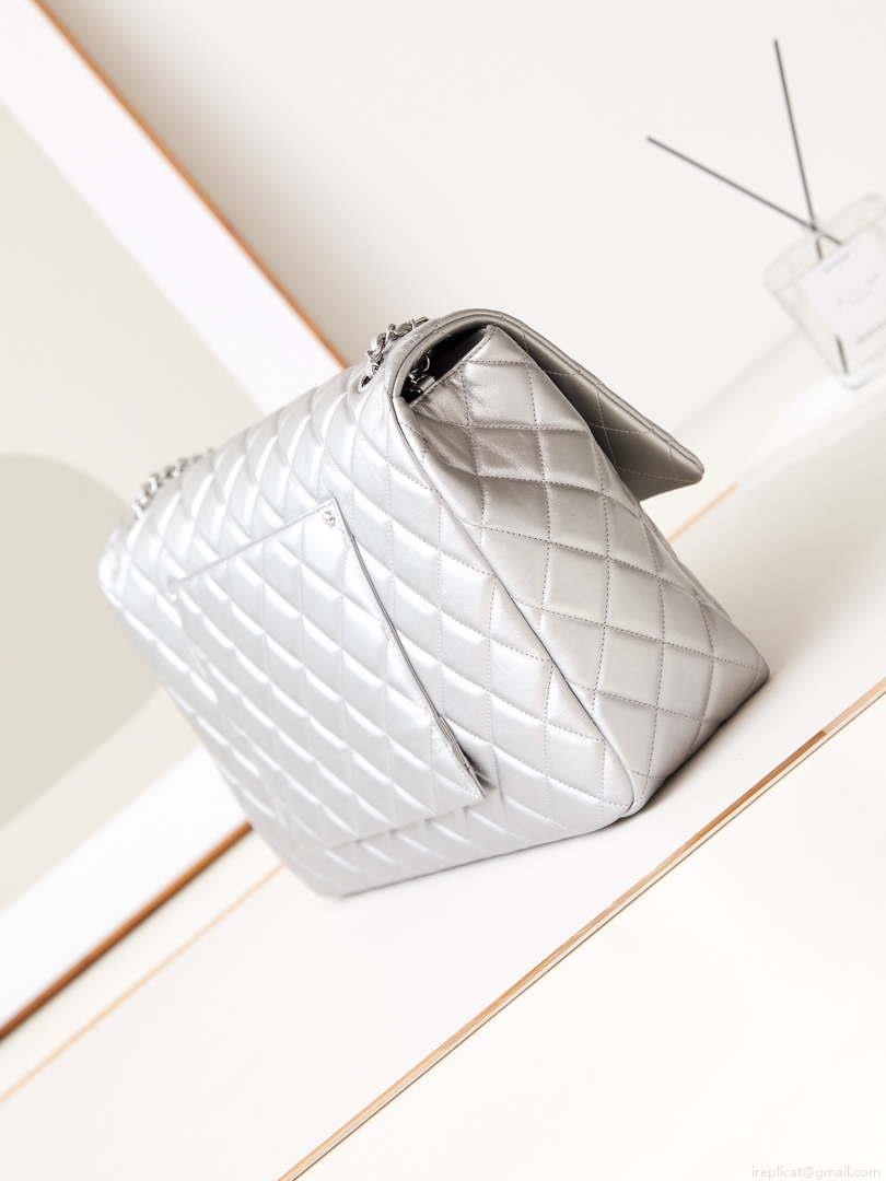 Chanel AS4661 Flap Bag CF Airport Calfskin & Silver-Tone Metal