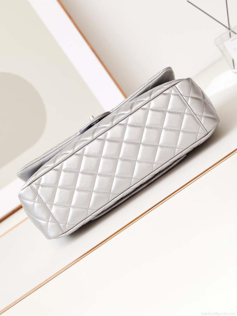 Chanel AS4661 Flap Bag CF Airport Calfskin & Silver-Tone Metal