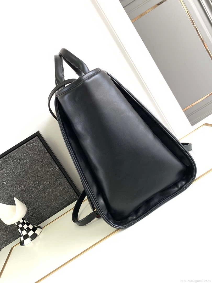 Chanel A66941 23B Large Shopping Bag Black Calfskin