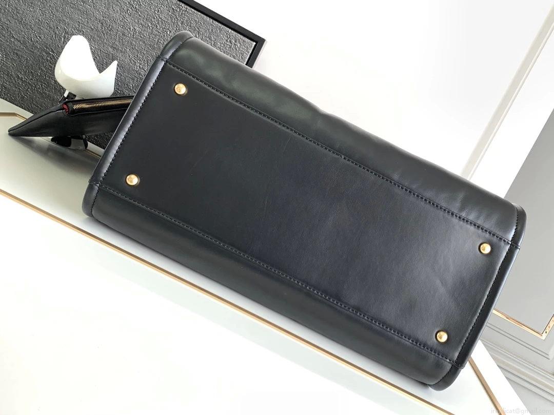 Chanel A66941 23B Large Shopping Bag Black Calfskin