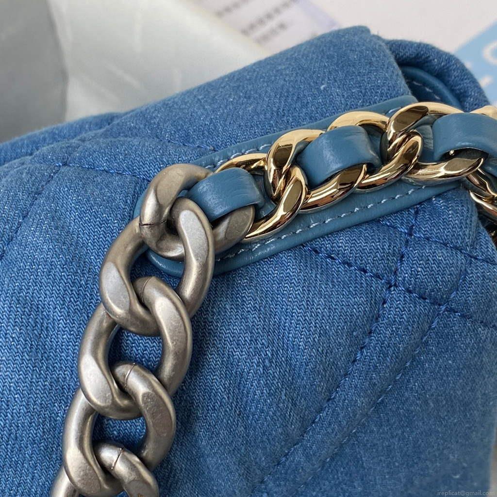 Chanel AS1160 Chanel 19 Handbag Lambskin Blue
