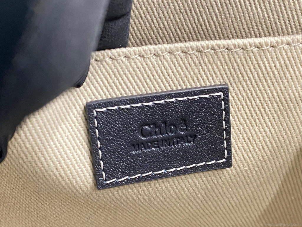 Chloe 385E6690U Small Woody Tote Bag Blue