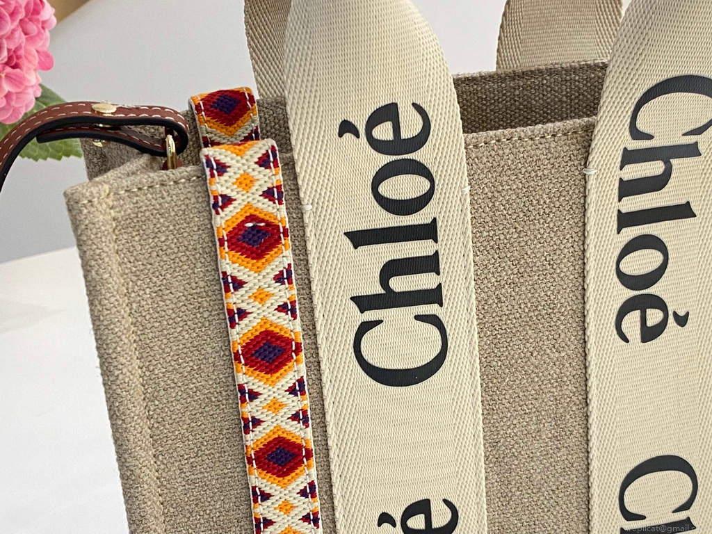 Chloe 385E6690U Small Woody Tote Bag Orange