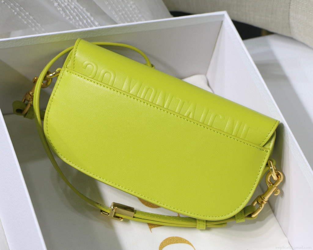 Dior M9327 dior Bobby bag East West Box Calfskin Yellow