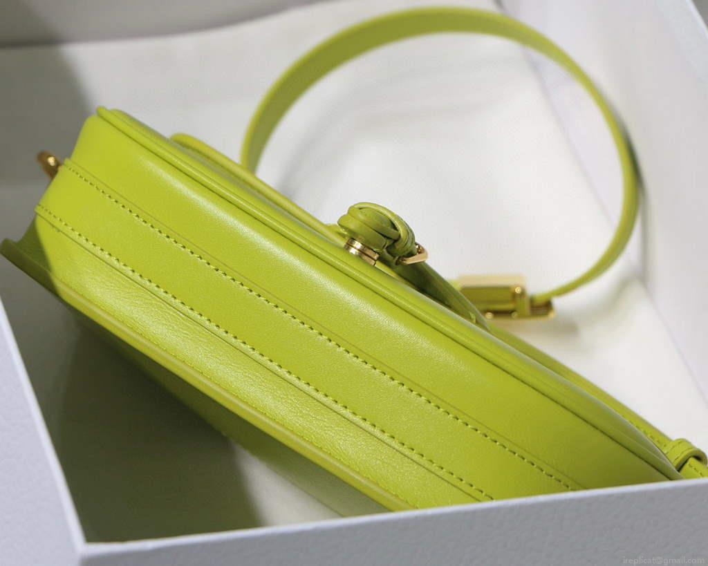 Dior M9327 dior Bobby bag East West Box Calfskin Yellow