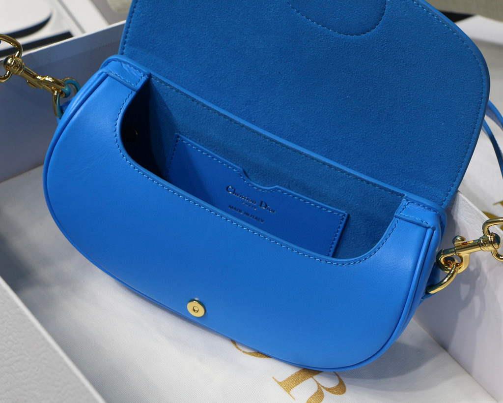 Dior M9327 dior Bobby bag East West Box Calfskin Blue