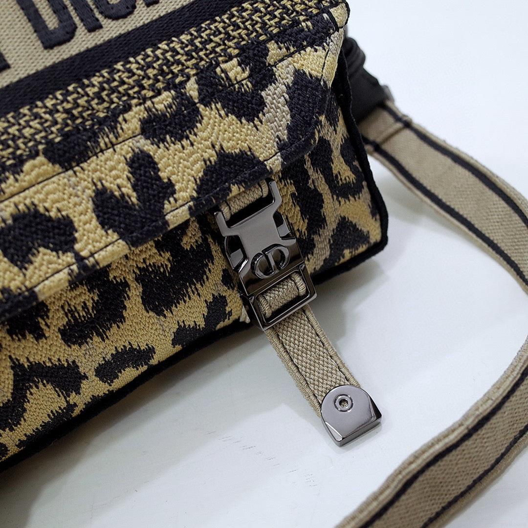 Dior M1241 Small Diorcamp Bag Beige Multicolor Mizza Embroidery