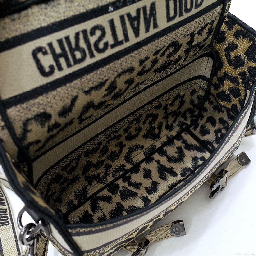 Dior M1241 Small Diorcamp Bag Beige Multicolor Mizza Embroidery