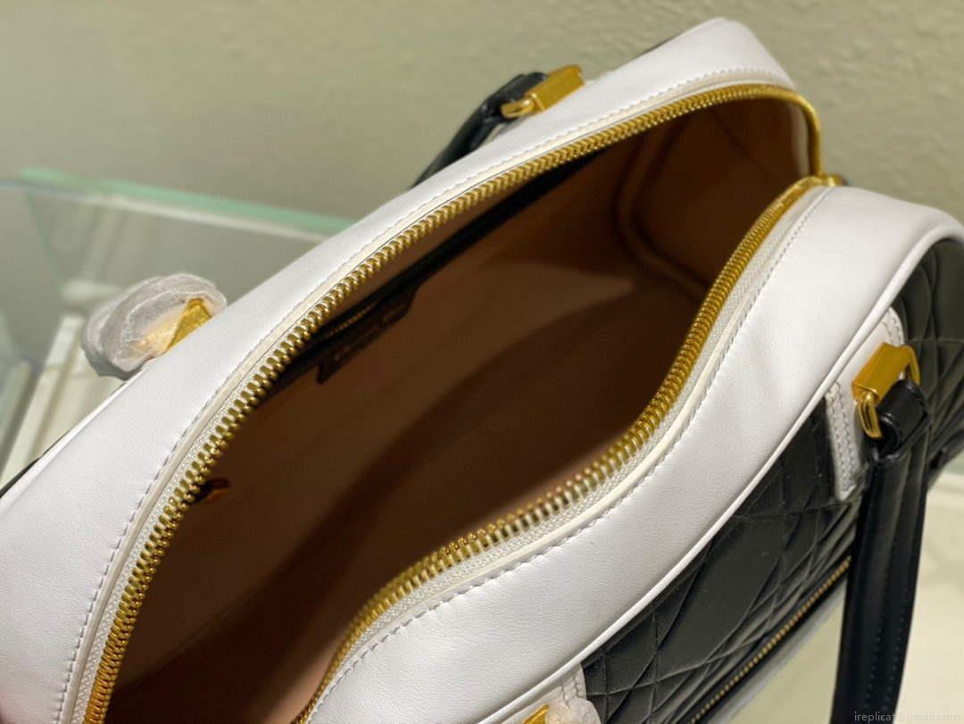 Dior M6202 Medium Vibe Zip Bowling Bag Black