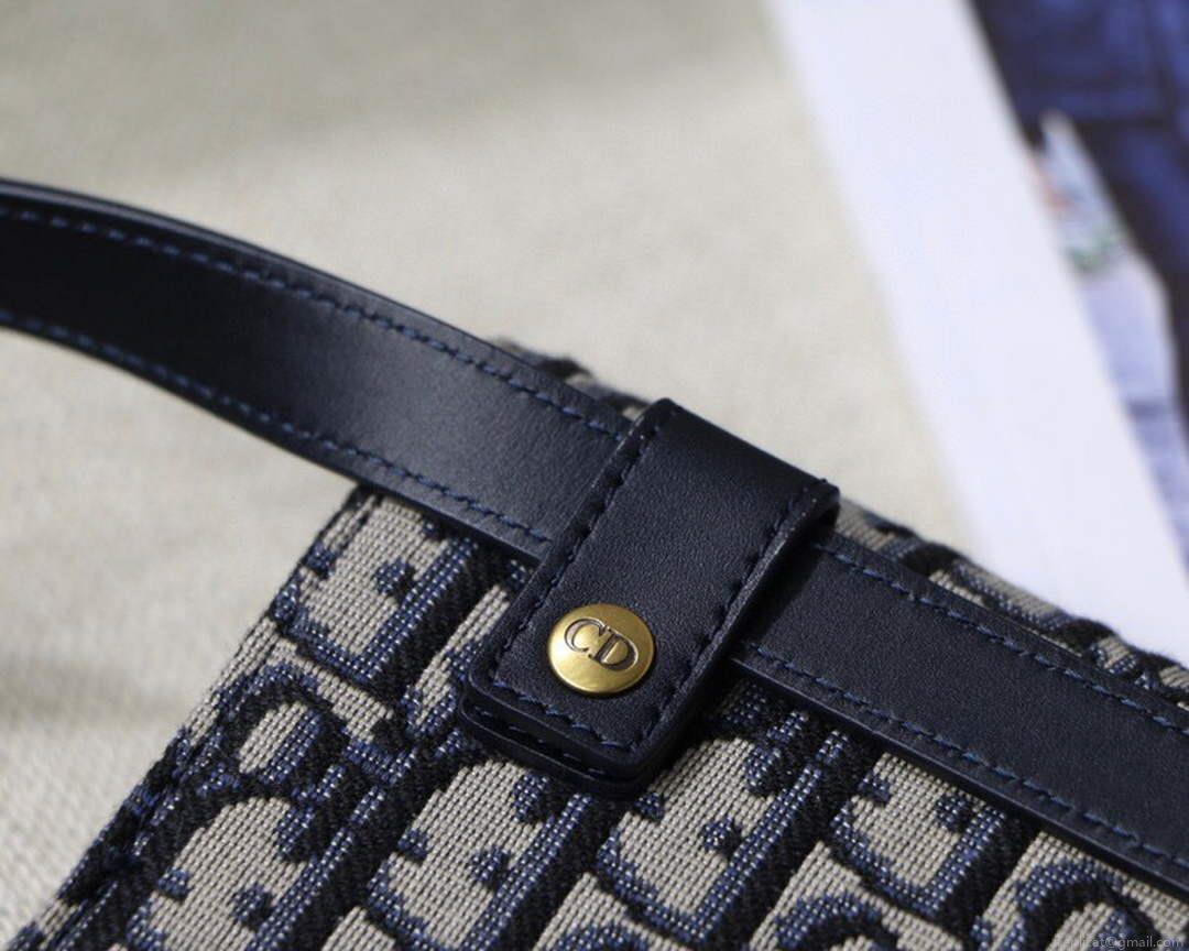 Dior Saddle Belt Bag S5619 Blue Dior Oblique Jacquard