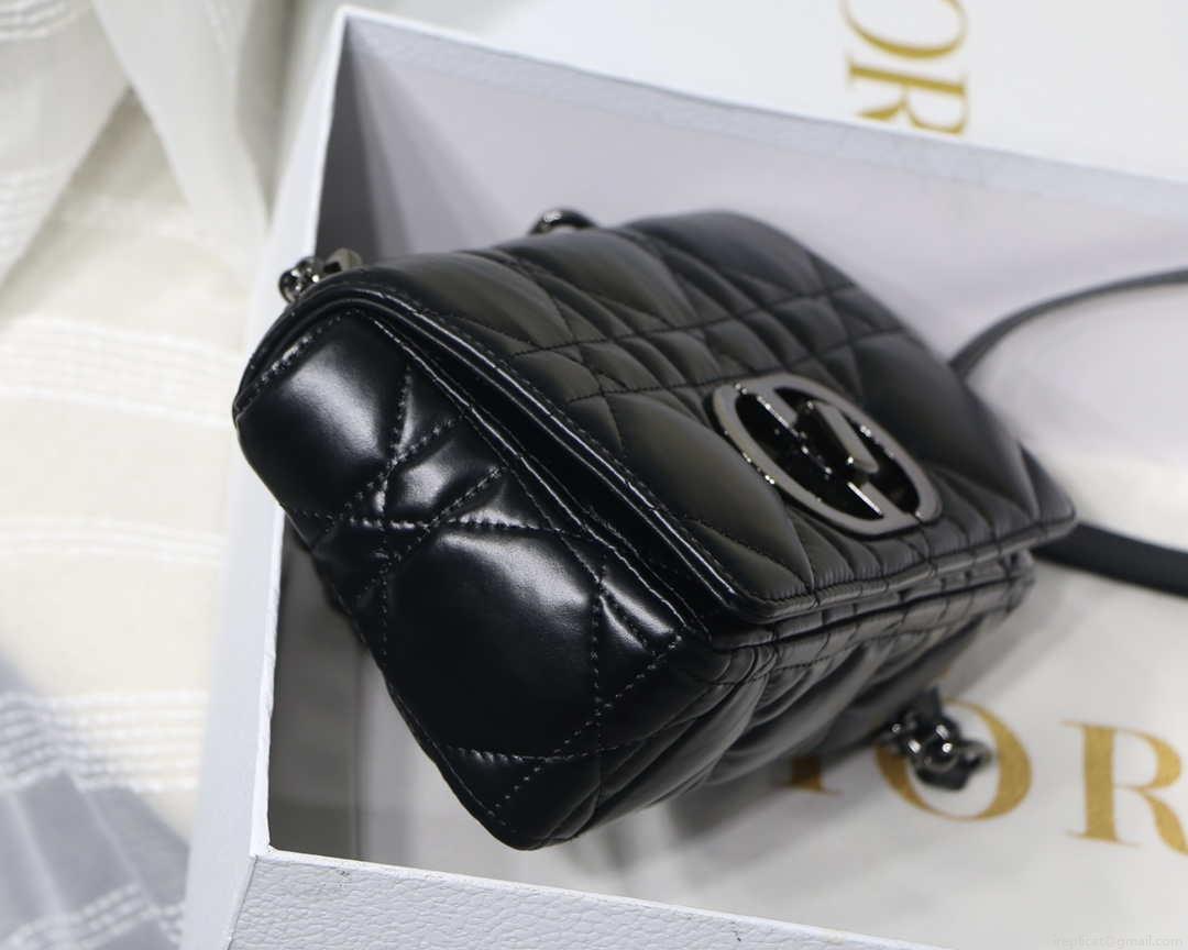 Dior M9241 Small Quilted Macrocannage Calfskin Black