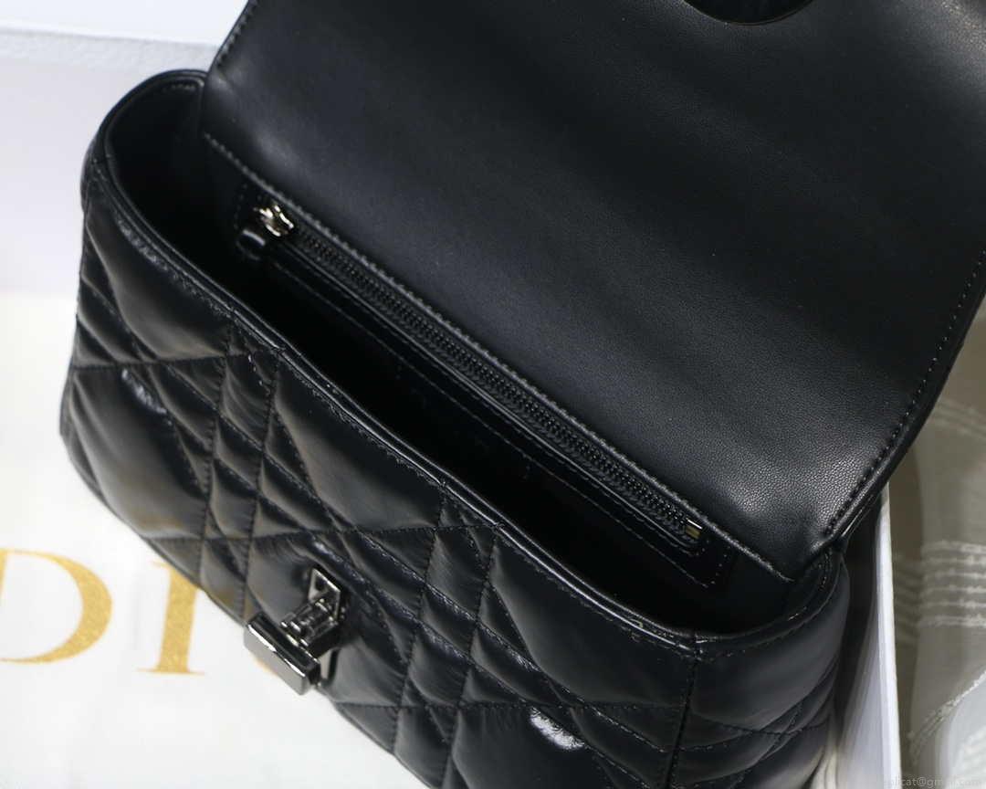 Dior M9241 Small Quilted Macrocannage Calfskin Black