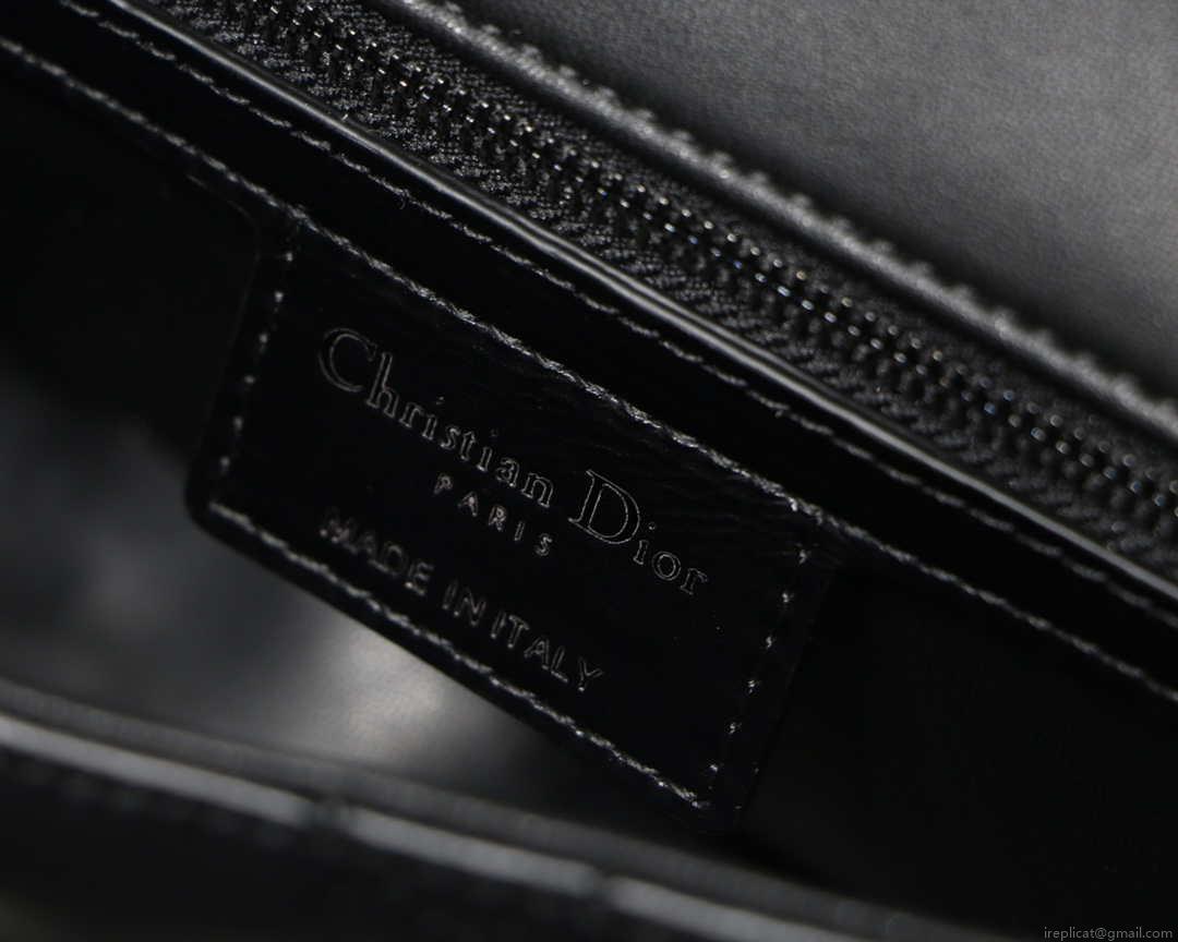 Dior M9241 Small Quilted Macrocannage Calfskin Black