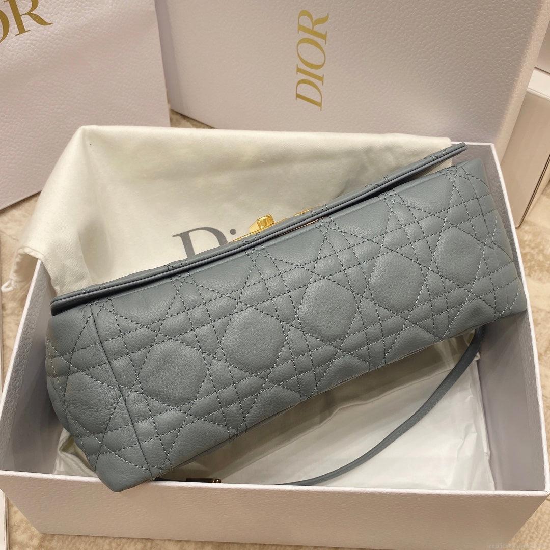 Dior Medium Caro Bag Calfskin M9242 Blue