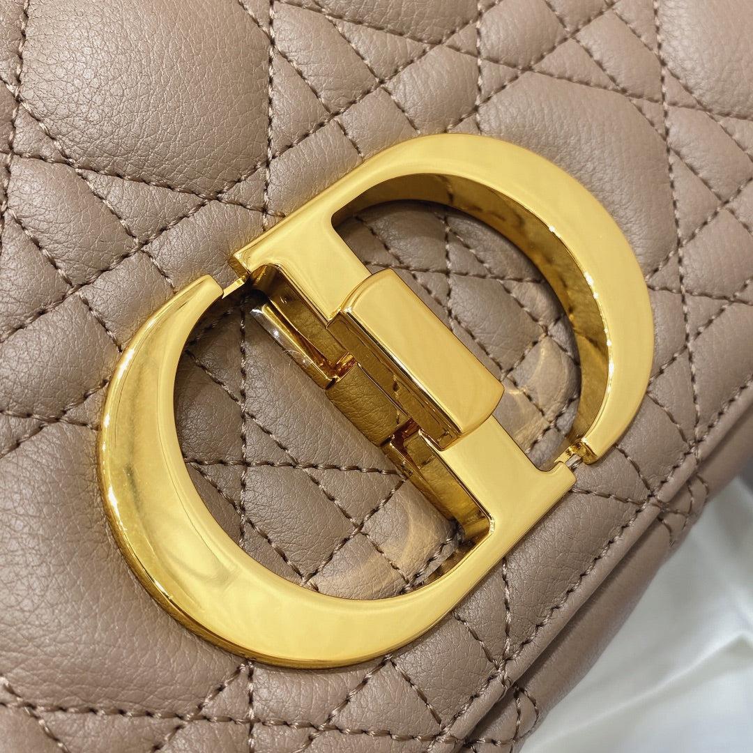 Dior Medium Caro Bag Calfskin M9242 Kakhi