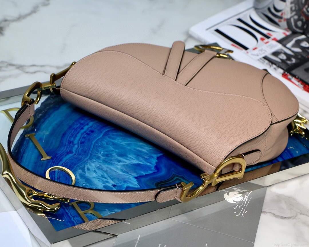 Dior M0446 Dior Saddle Bag M0447 Apricot Grained Calfskin
