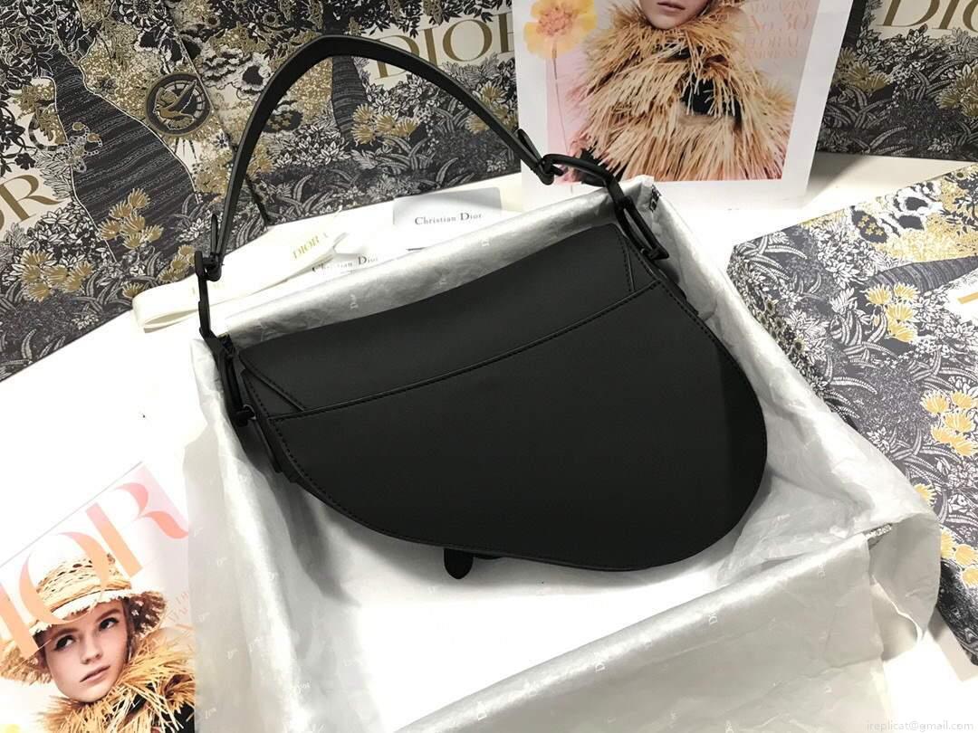 Dior M0446 Dior Saddle Bag M0447 Black Ultramatte Calfskin