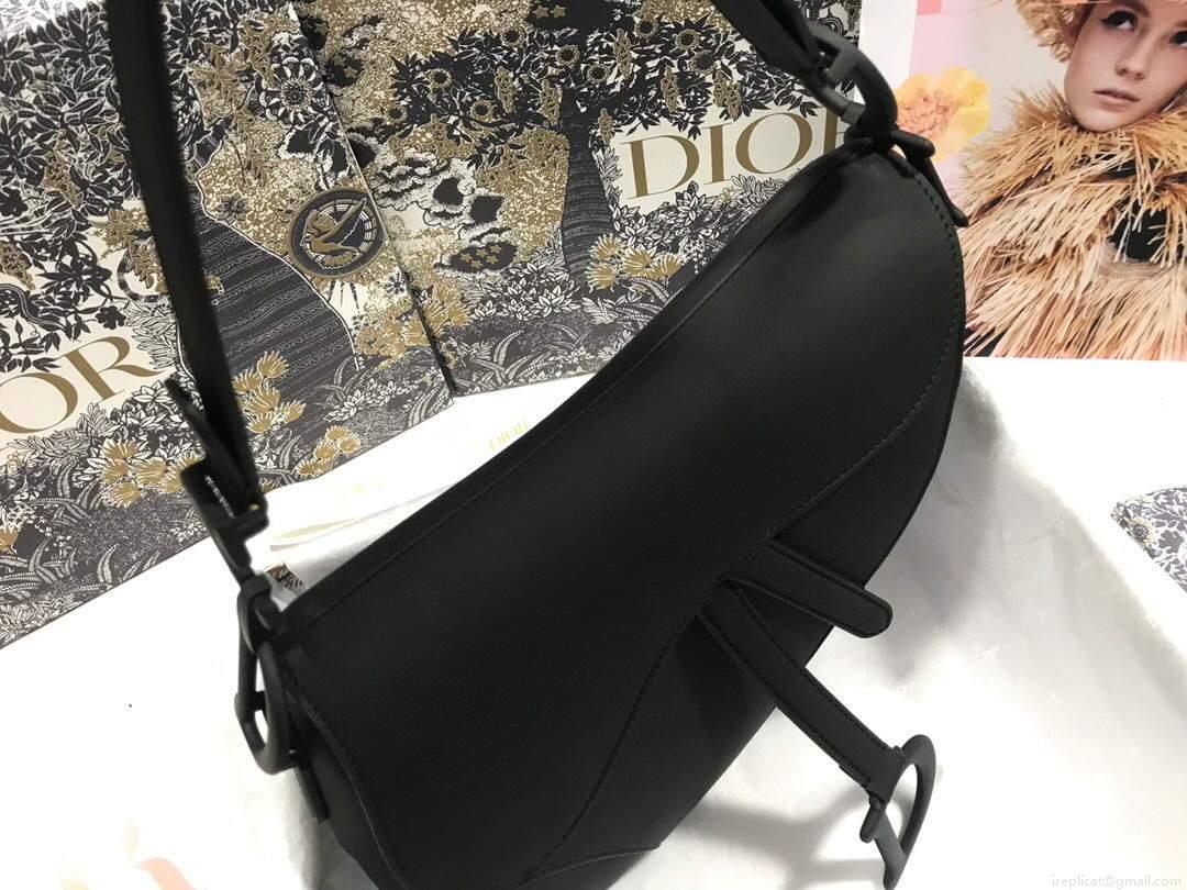 Dior M0446 Dior Saddle Bag M0447 Black Ultramatte Calfskin