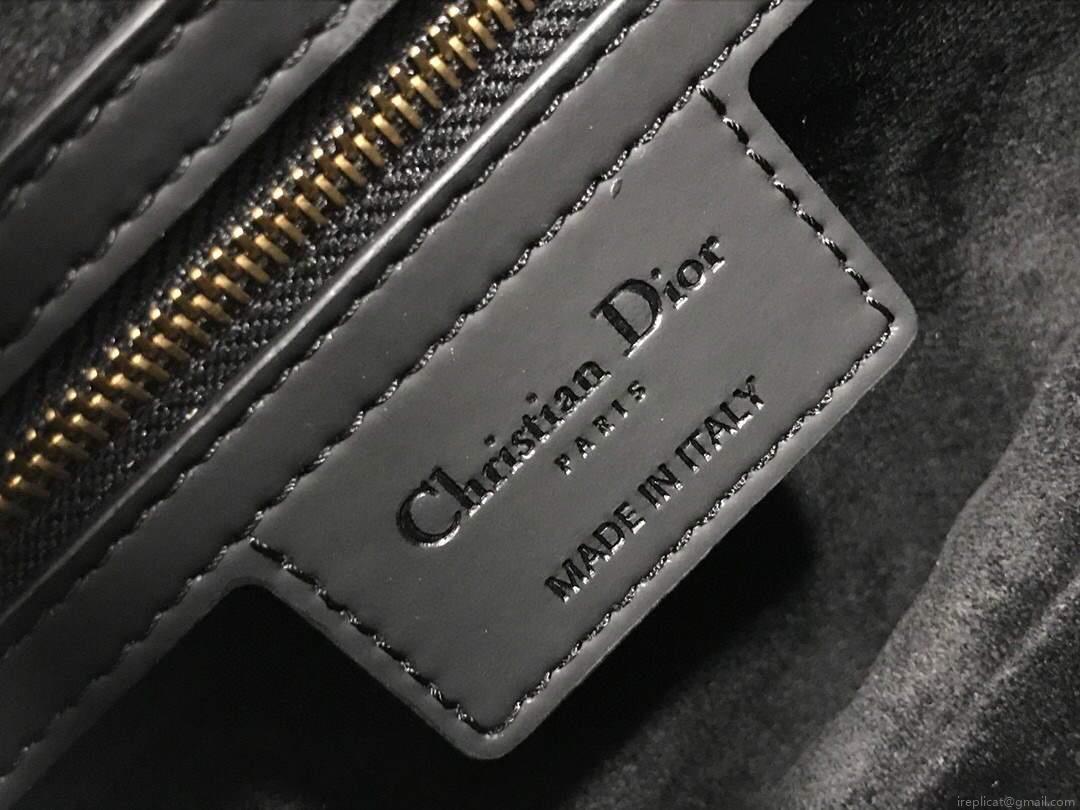 Dior M0446 Dior Saddle Bag M0447 Black Ultramatte Calfskin