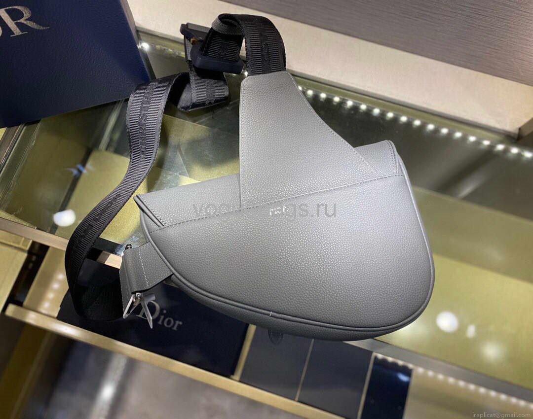 Dior M0446 Saddle Bag Dior Calfskin Bag Gray