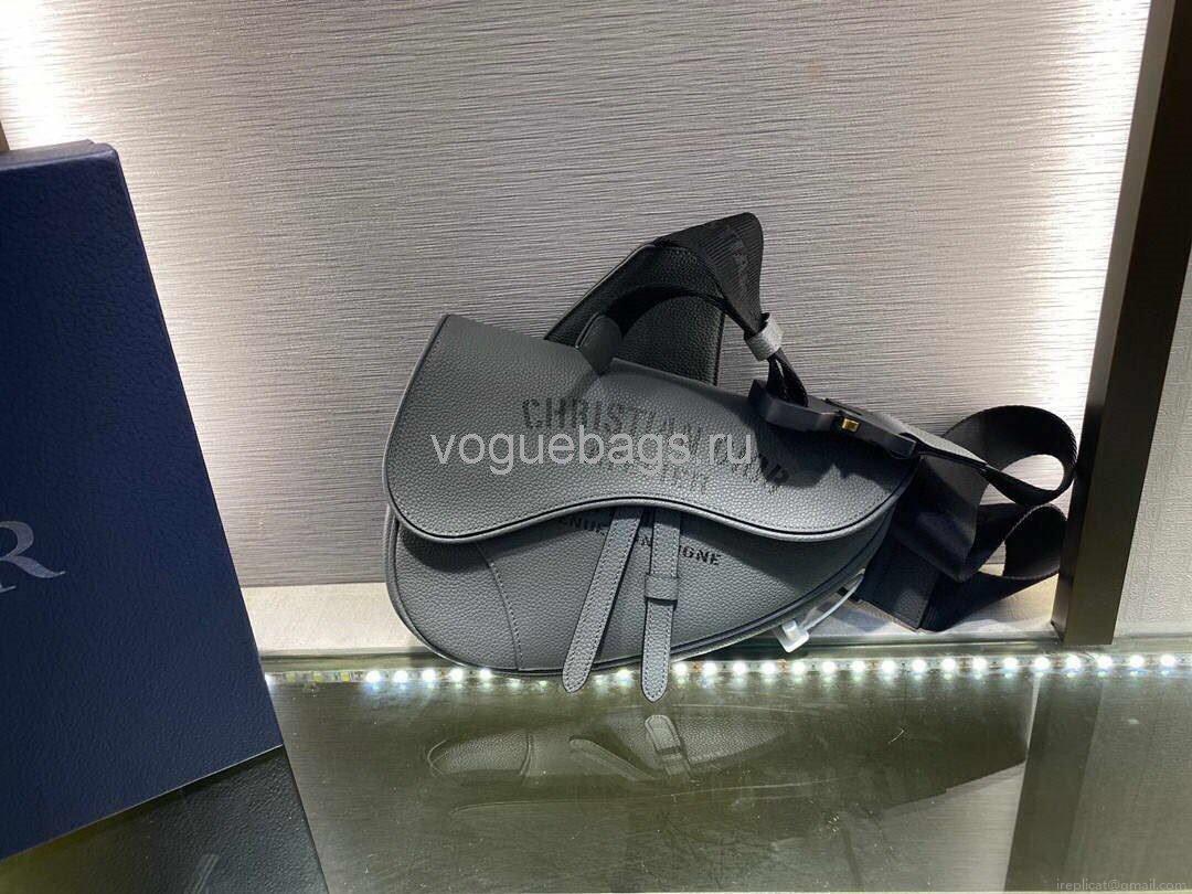 Dior M0446 Saddle Bag Dior Calfskin Bag Gray