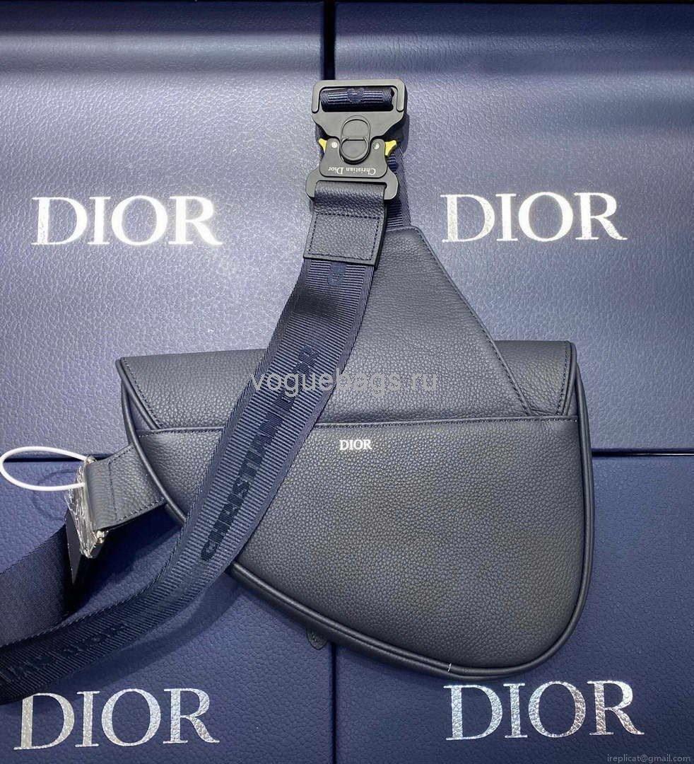 Dior M0446 Saddle Bag Dior Navy blue Calfskin Bag