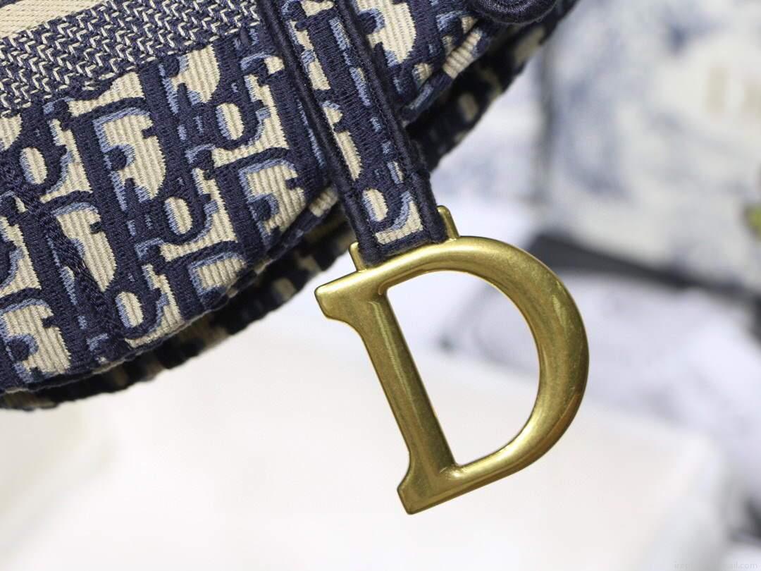 Dior M0446 Saddle Dior Oblique Pouch Belt M928 Navy Blue