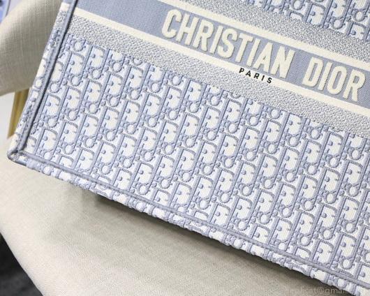 Dior M1286 Book Tote Christian Dior Shoulder Shopping Bag Gray