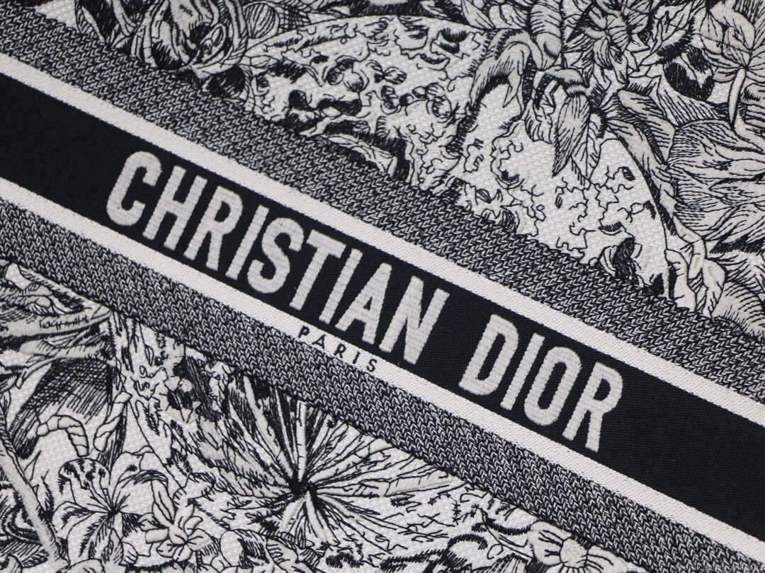Dior M1286 Book Tote Latte Multicolor Dior Zodiac Embroidery Gray