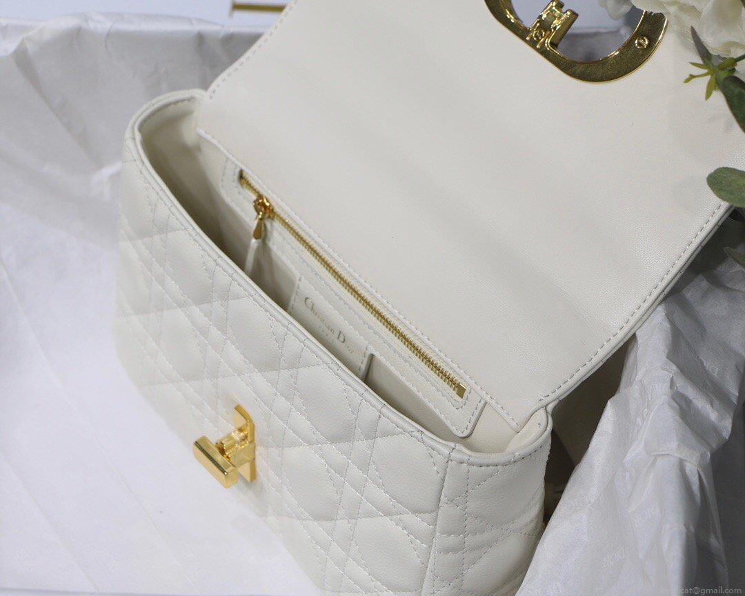 Dior M9241 Dior Small Dior Caro Bag White