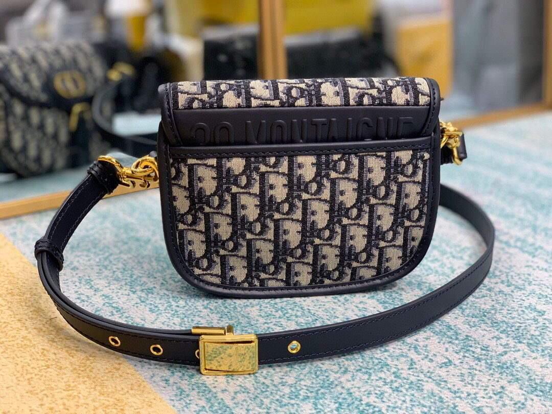 Dior M9317 Dior Bobby Small Crossbody Bag Oblique Jacquard Navy Blue