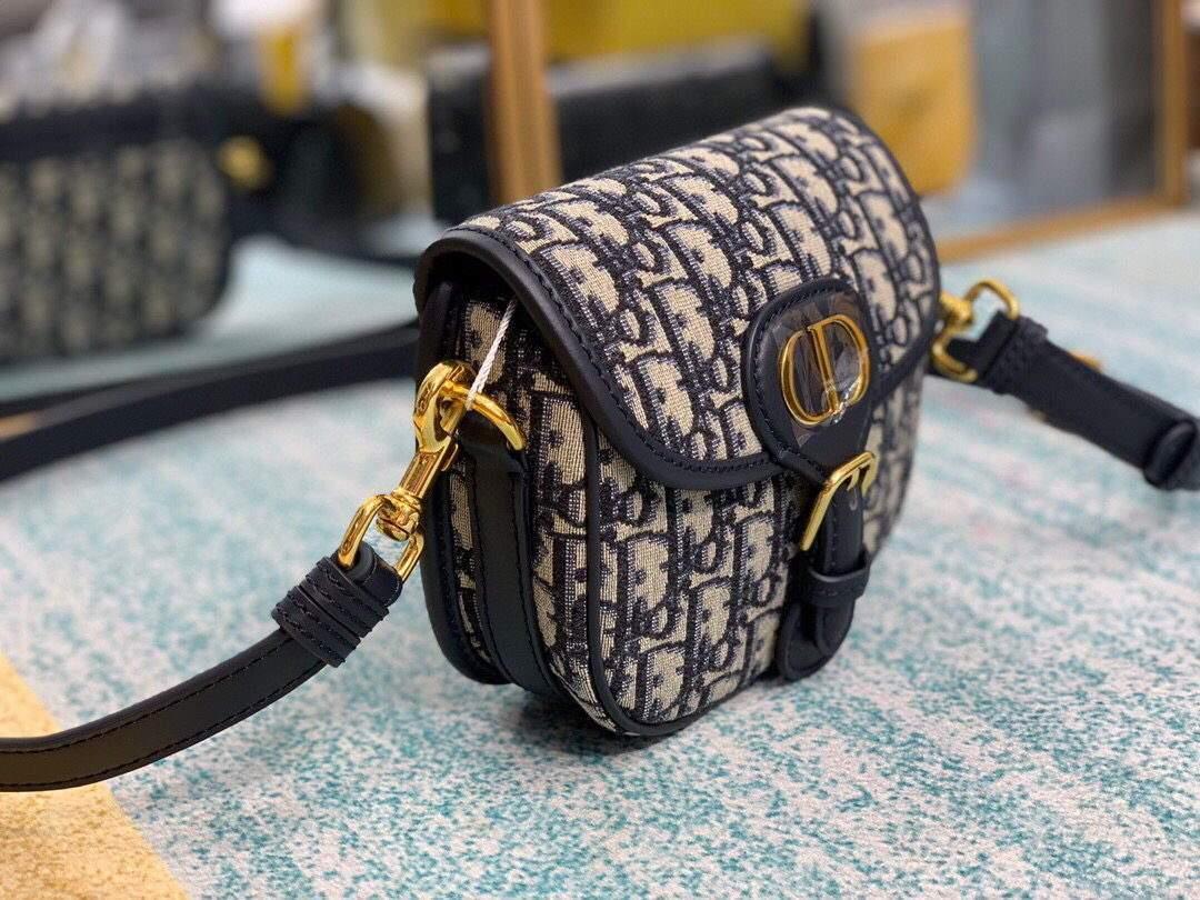 Dior M9317 Dior Bobby Small Crossbody Bag Oblique Jacquard Navy Blue