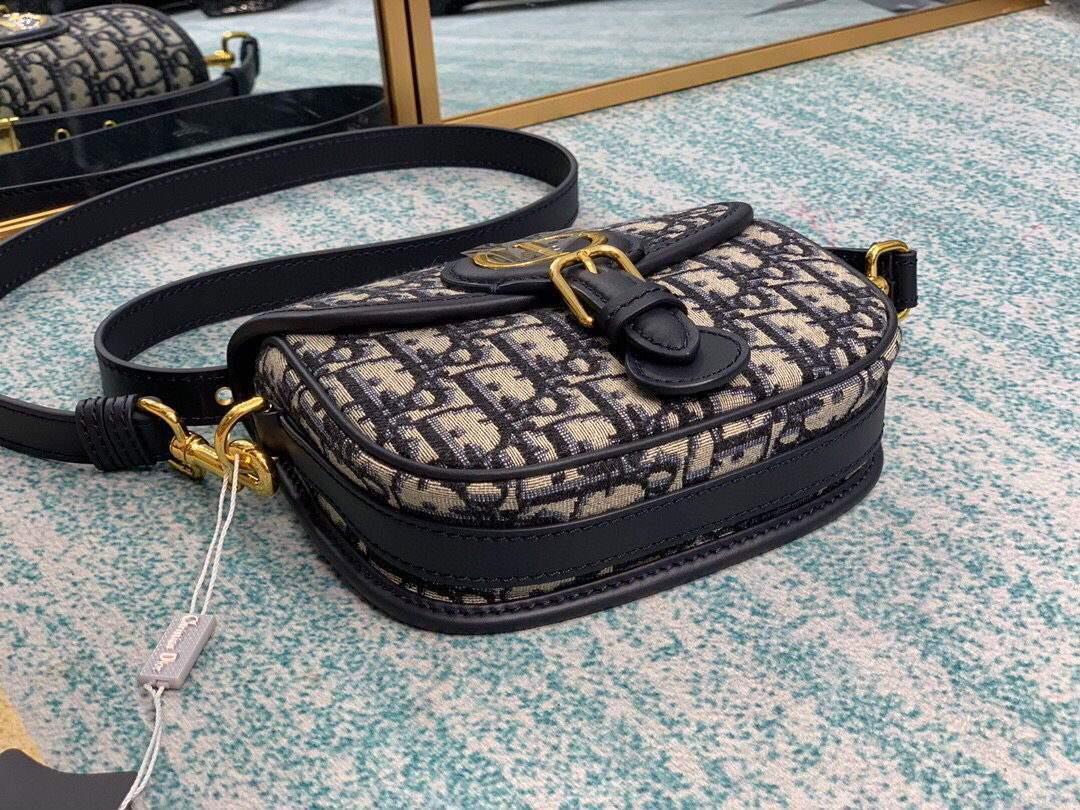 Dior M9317 Dior Bobby Small Crossbody Bag Oblique Jacquard Navy Blue