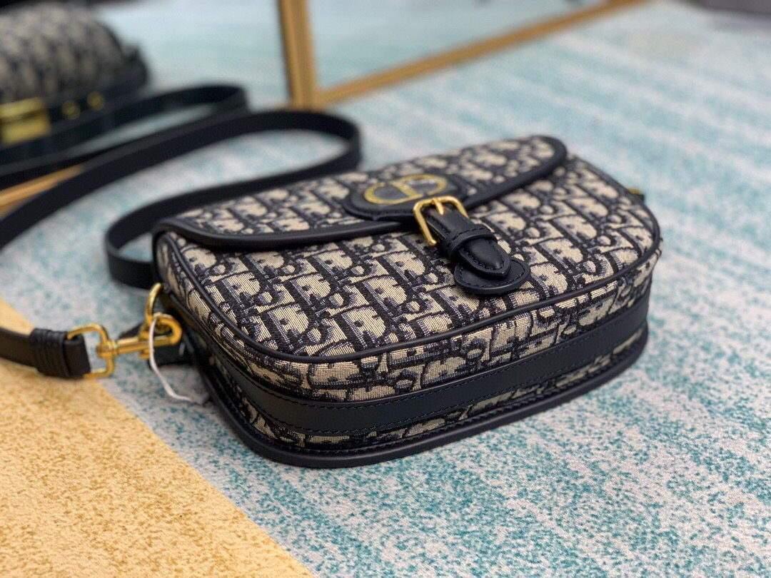 Dior M9319 Dior Bobby Medium Crossbody Bag Oblique Jacquard Navy Blue