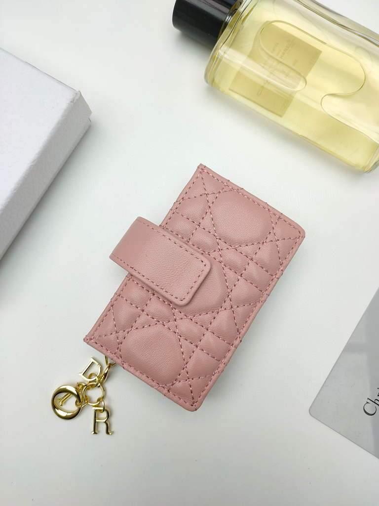 Dior S0074 Wallet Lady dior 5-Gusset card holder Pink