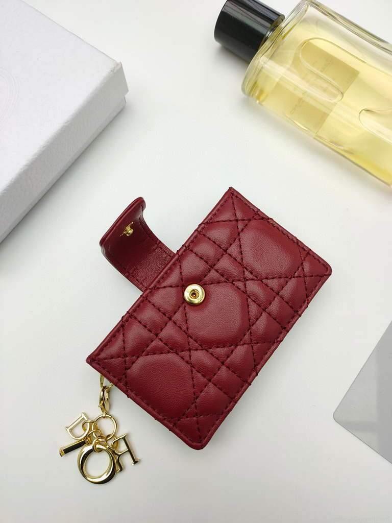 Dior S0074 Wallet Lady dior 5-Gusset card holder Red