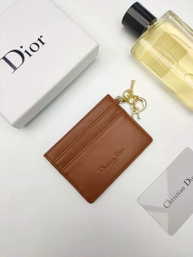 Dior S0126 Dioramour Lady Dior card holder Brown Patent Cannage Calfskin