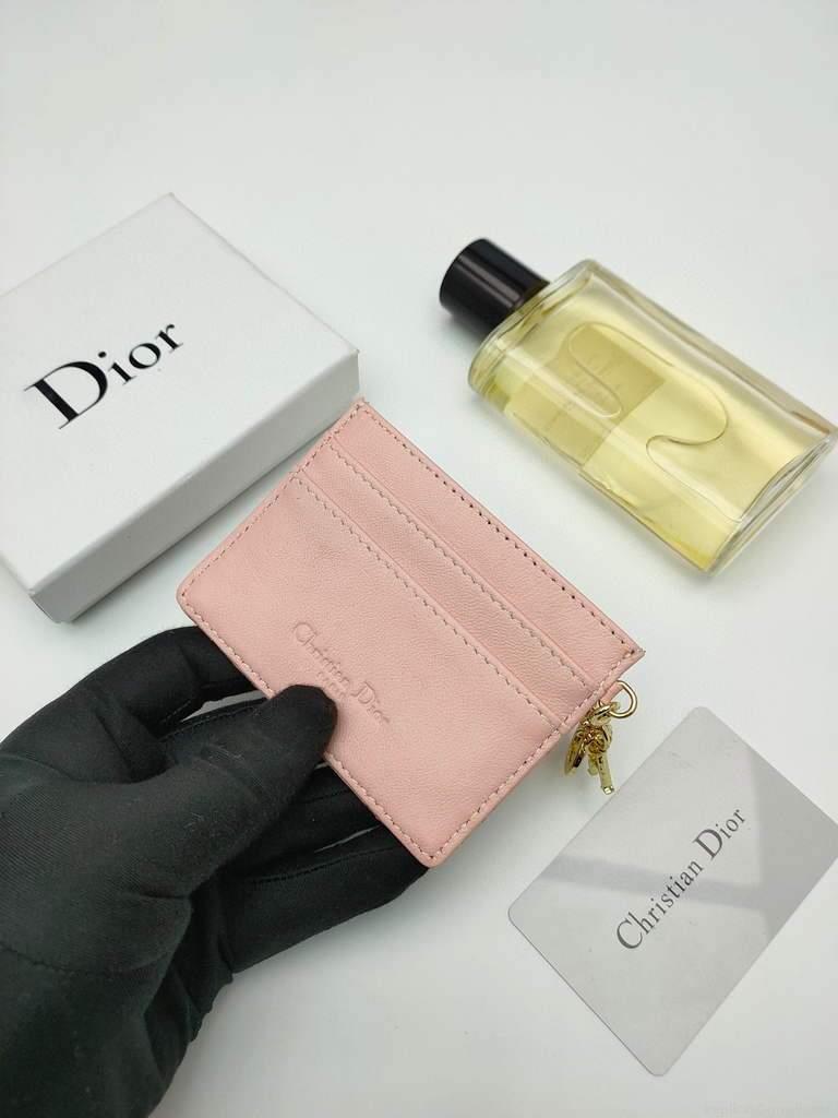 Dior S0126 Dioramour Lady Dior card holder Patent Cannage Calfskin Pink