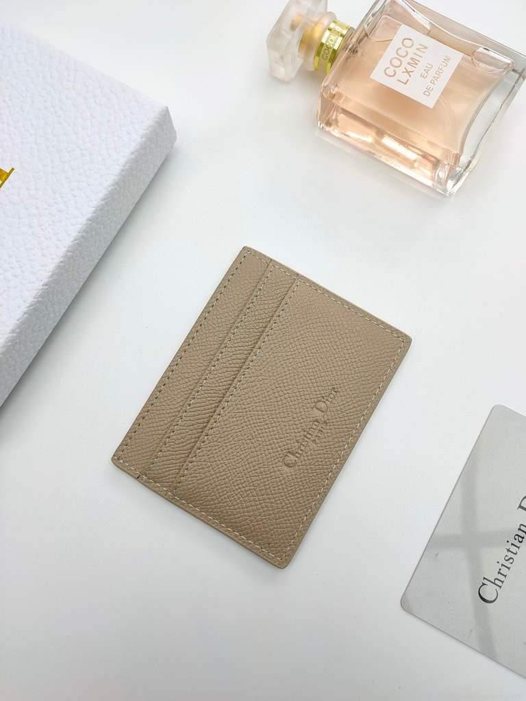 Dior S2098 Wallet 30 Montaigne card holder M928 Apricot Grained Calfskin