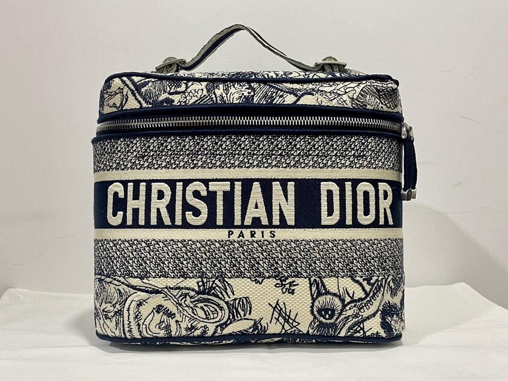 Dior S5480 DiorTravel Vanity Case Bag Navy Blue