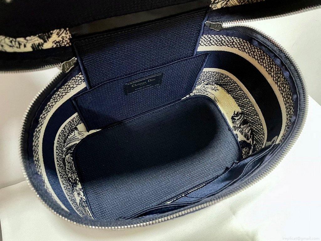 Dior S5480 DiorTravel Vanity Case Bag Navy Blue