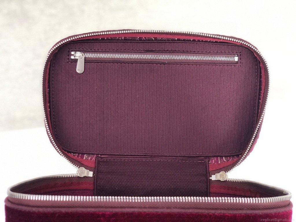 Dior S5480 DiorTravel Vanity Case Bag Wine Red