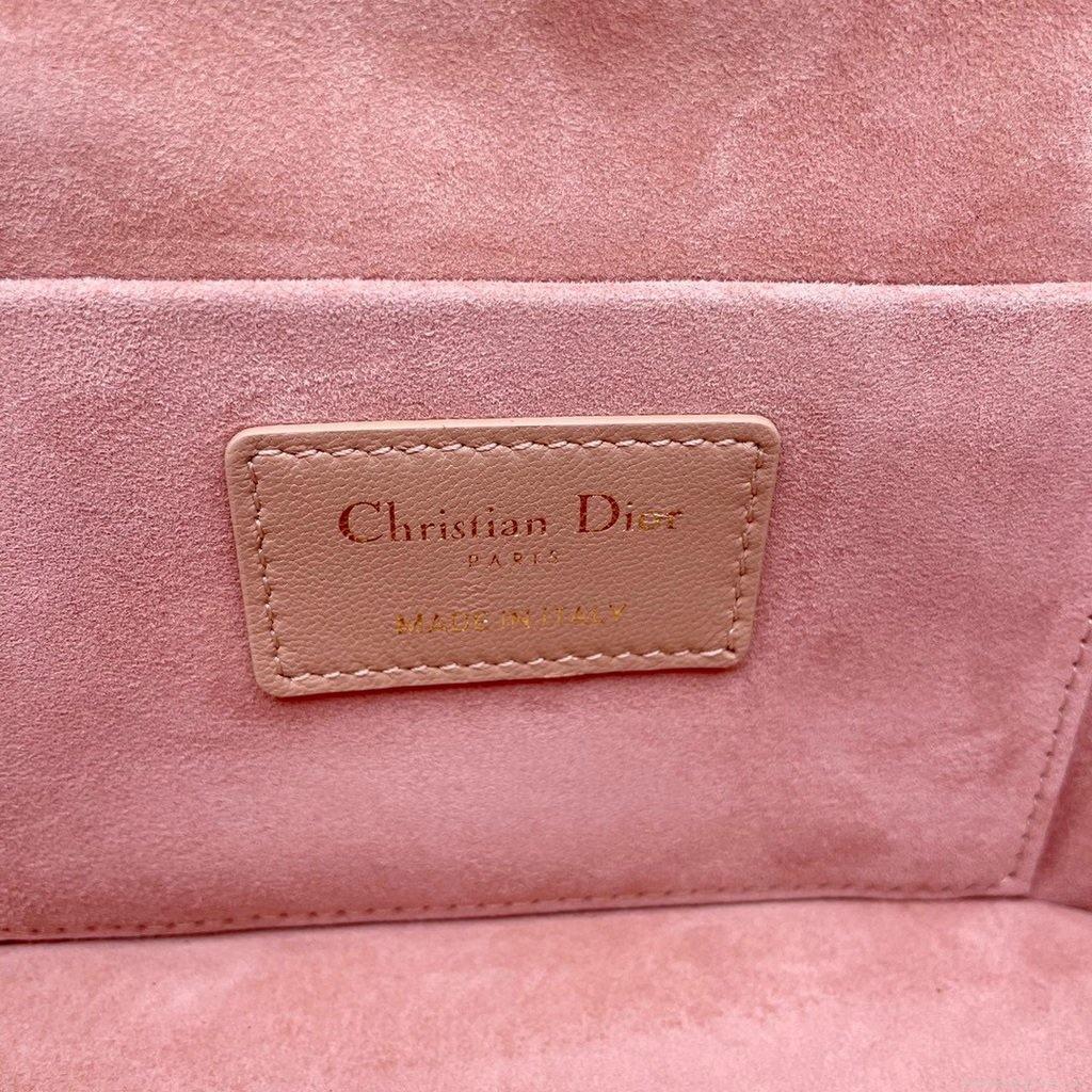 Dior S5488 Small Diortravel Vanity Case Lambskin Apircot