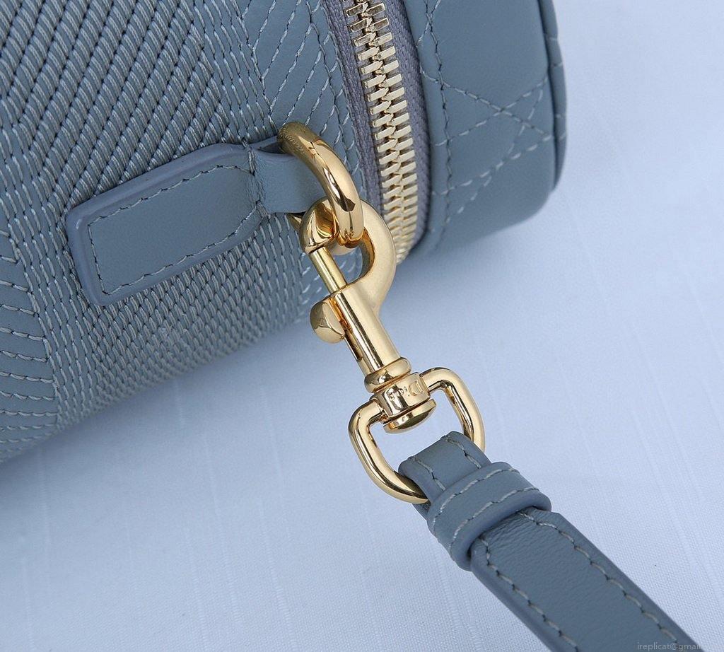 Dior S5488 Small Diortravel Vanity Case Lambskin Blue