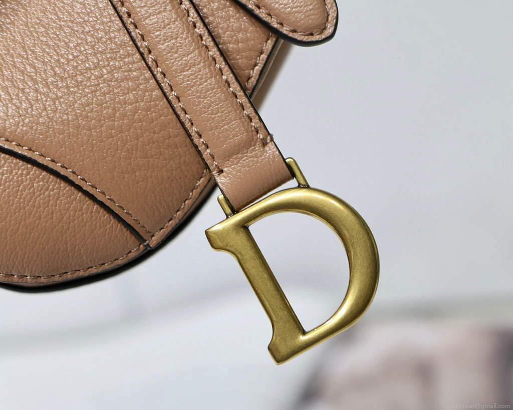 Dior M6008 Bag Saddle Super Mini Bag Cowhide Leather Light Pink