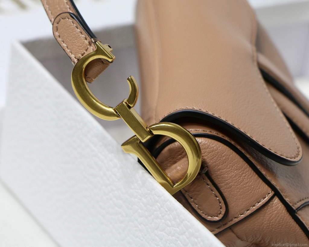 Dior M6008 Bag Saddle Super Mini Bag Cowhide Leather Light Pink
