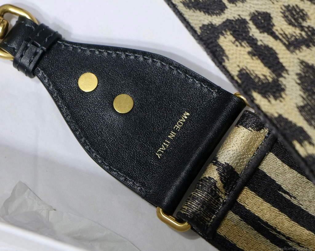 Dior Shoulder strap with ring Dior Strap S8552 Beige Multicolor Mizza Embroidery