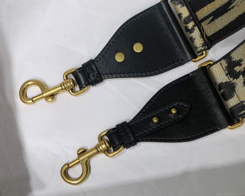 Dior Shoulder strap with ring Dior Strap S8552 Beige Multicolor Mizza Embroidery